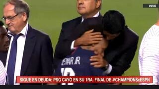 Neymar fue consolado por presidente de PSG tras perder final de Champions League (VIDEO)