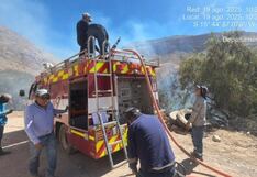 Arequipa: Se reactiva incendio forestal en el sector Huiscoro, Caravelí