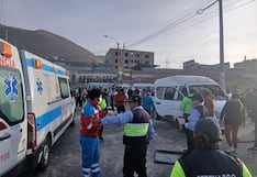 Arequipa: Pasajeros heridos por choque de combi con camioneta en Apipa (VIDEO)