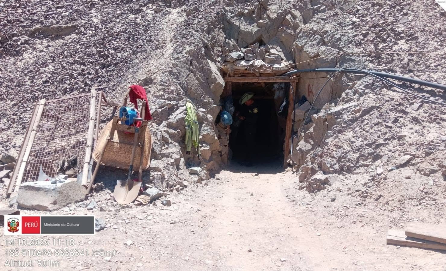 Inspeccionan cuatro bocaminas en Cerro Copara, en la provincia de Nasca