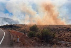 Arequipa: Incendio forestal activo en el distrito de Yura afecta cobertura vegetal (VIDEO)