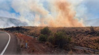 Arequipa: Incendio en el distrito de Yura consume pastizales (VIDEO)
