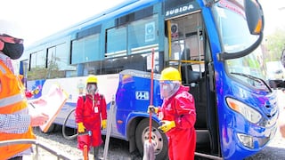 Transportistas asumirán desinfección de buses del SIT