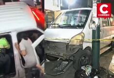 Rímac: Balean a conductor de miniván en plena avenida Samuel del Alcázar