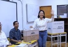 Segunda vuelta presidencial 2026: Keiko Fujimori emitió su voto en colegio de San Borja (FOTOS)