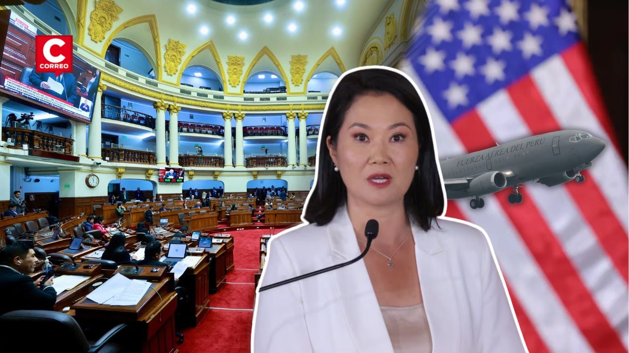 Pleno del Senado evaluará este miércoles solicitud de viaje a Estados Unidos de Keiko Fujimori. Composición: Diario Correo.