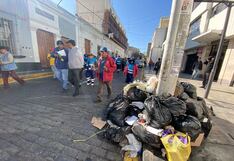 Arequipa: Segundo día de protestas de obreros municipales afecta recojo de basura (FOTOS Y VIDEO)