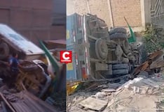SJL: furgoneta cae sobre viviendas en Jicamarca y vecinos denuncian constantes accidentes en la zona (VIDEO)