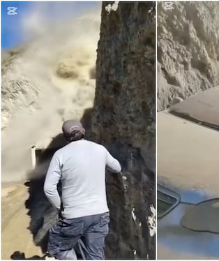 Avalancha de tierra provoca pánico entre pasajeros y docentes en carretera de Huancavelica