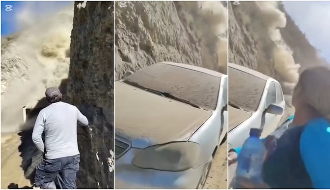 Avalancha de tierra sorprende a pasajeros y profesores y desata momentos de pánico