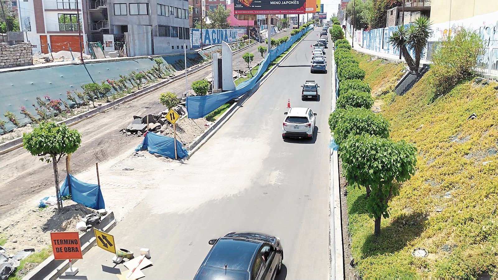 Obra en avenida José Abelardo Quiñones. Foto: Álvaro Figueroa