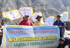 Nasca: agricultores protestan contra planta de minería informal que dañaría cultivos