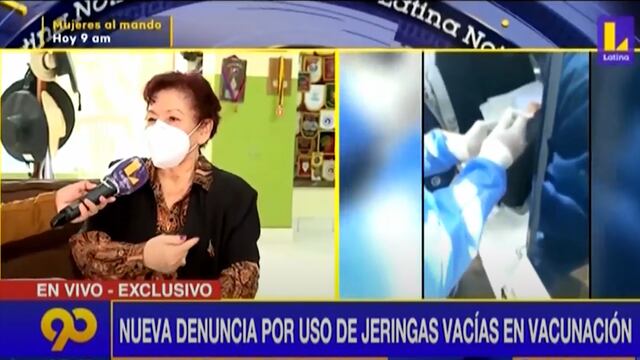 Familia denuncia uso de jeringa vacía durante vacunación de adulta mayor en Santa Anita (VIDEO)