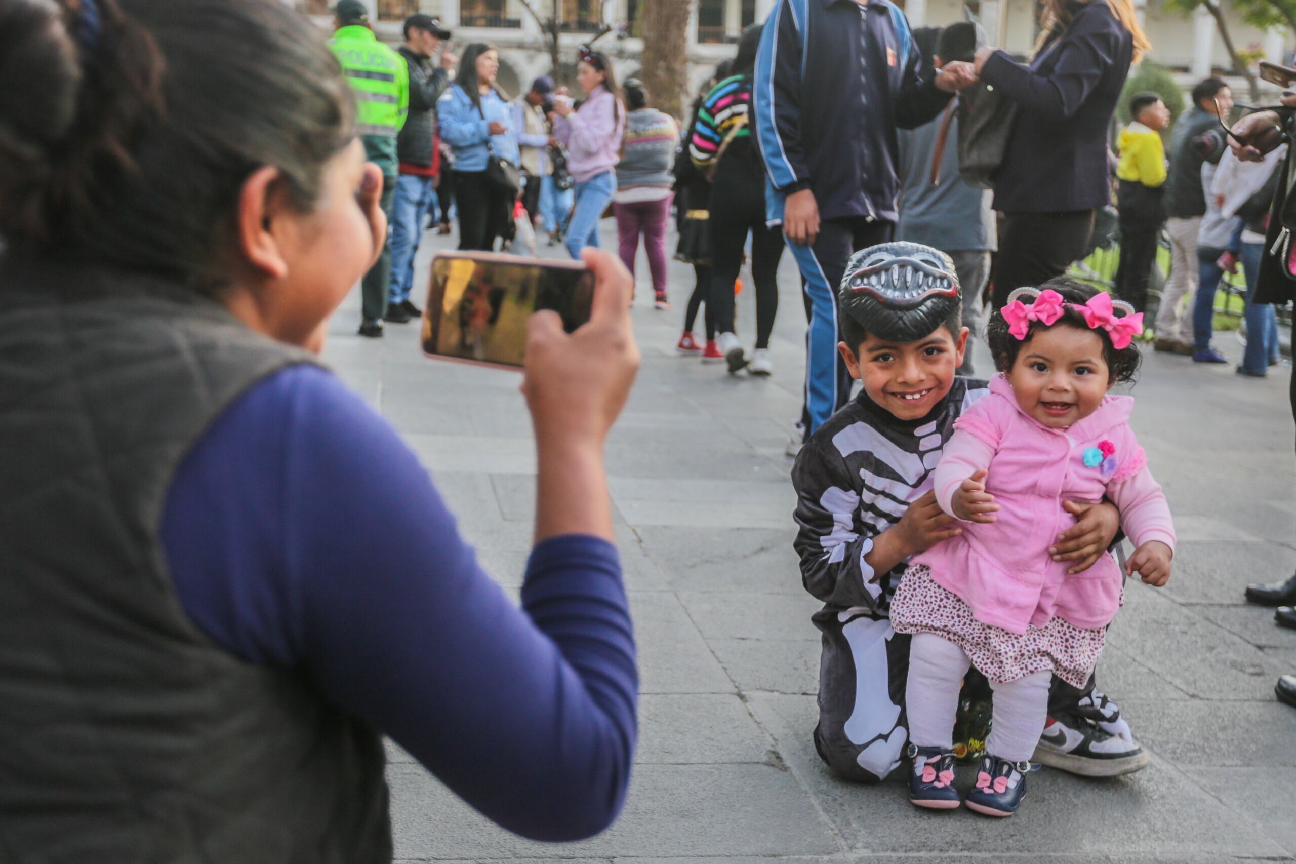 Los niños fueron los más felices mostrando sus disfraces (Foto: Leonardo Cuito)
