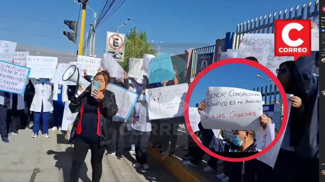 Profesionales de salud protestan por recortes de guardias en hospital Carrión de Huancayo