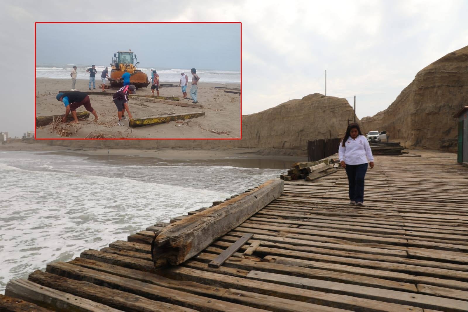 Afectación a muelle de Puerto Eten.