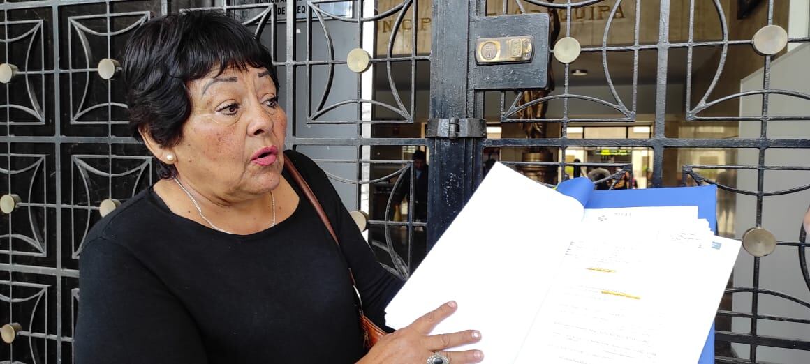 Marta Olivares pide justicia para su hijo. Foto: Nelly Hancco.