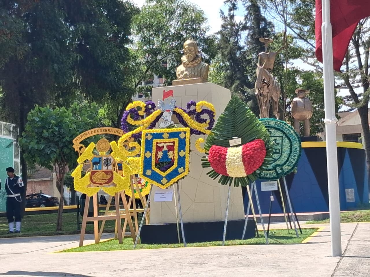 Homenaje a Miguel de Cervantes Saavedra en Arequipa. (Foto: Flor Barrios/@photo.gec)