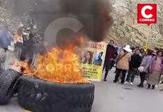 La Oroya: Familiares de desaparecidos en el río Mantaro bloquean la Carretera Central