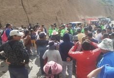 Huancavelica: Pobladores bloquearon carretera en dos puntos en primer día de paro