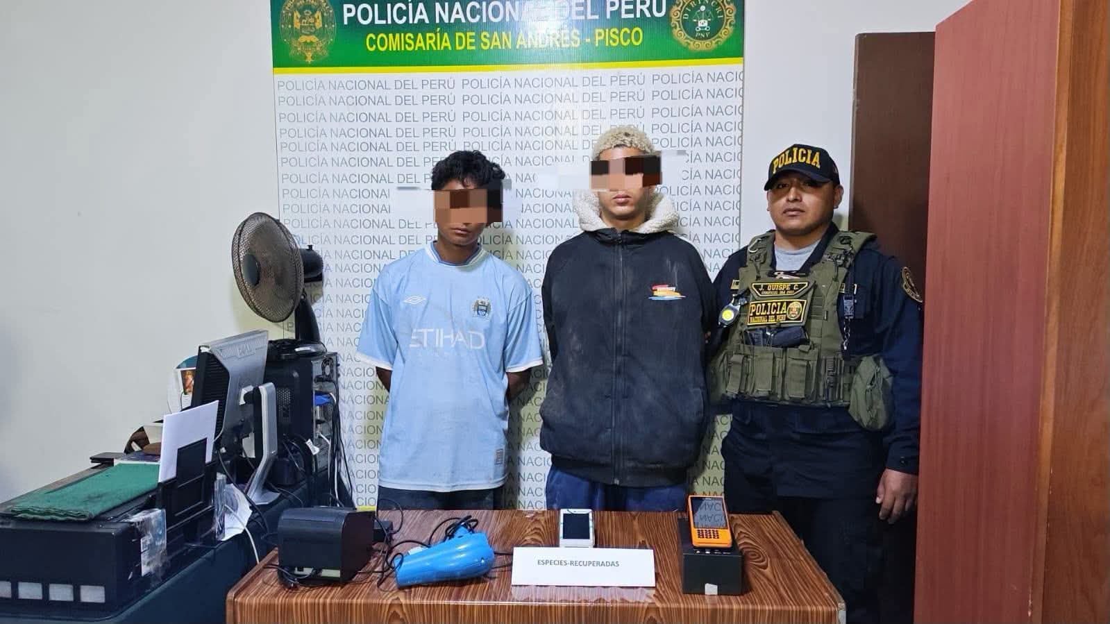 Pisco: intervienen a dos menores vinculados a banda criminal "Los Chukys de San Andrés"