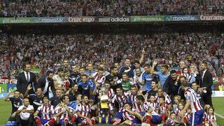 Así celebró el Atlético de Madrid la Supercopa de España