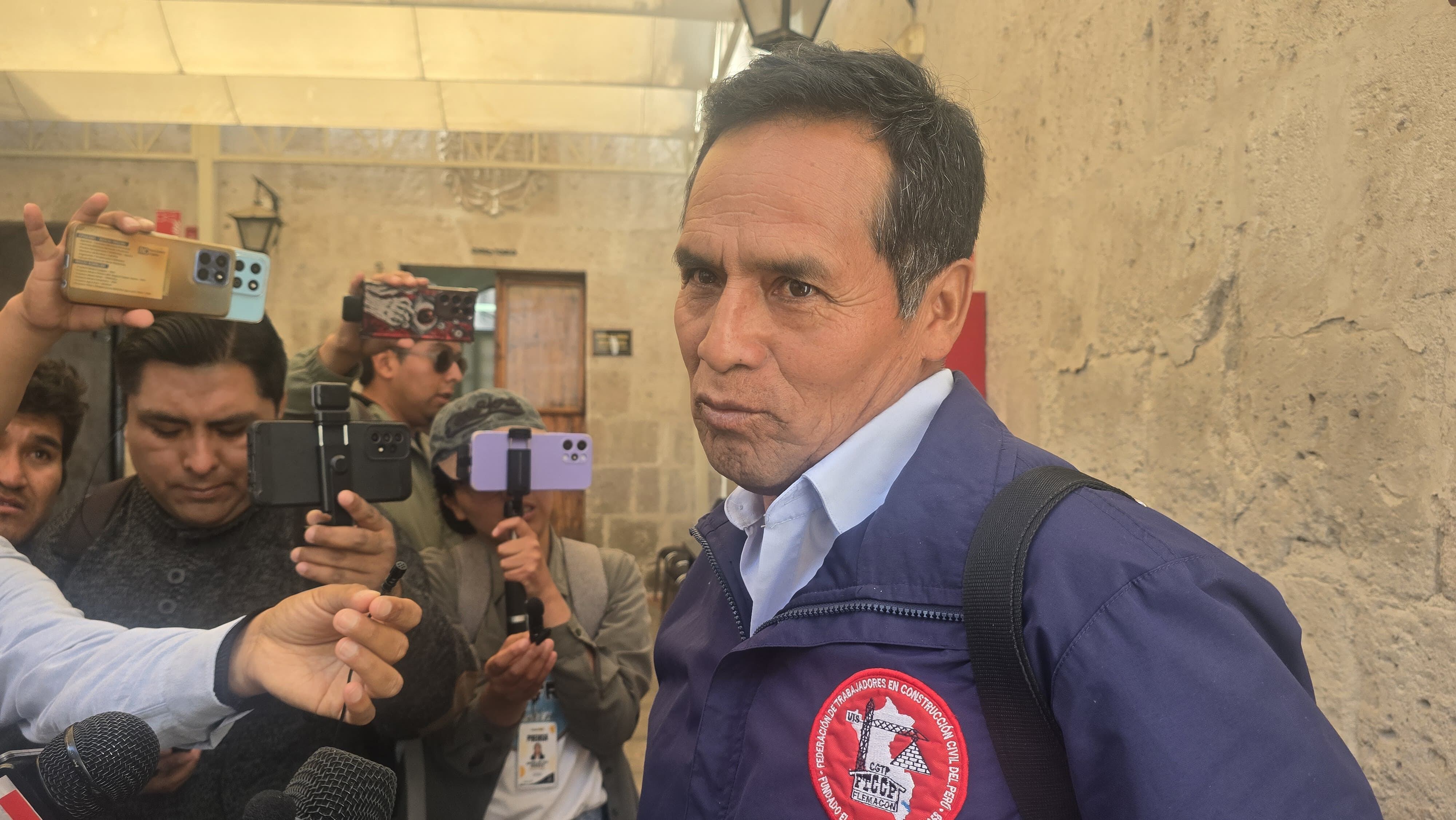 Alfredo Puño, secretario general del sindicato de construcción civil de Arequipa. Foto: GEC
