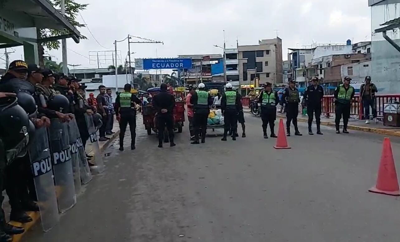 Tumbes con fuerte resguardo policial. (Foto: captura de pantalla | Facebook)