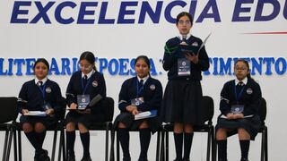 Escolares participan en recital literario en Trujillo