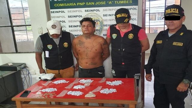 Tumbes: Capturan a un presunto microcomercializador de droga en el barrio San José