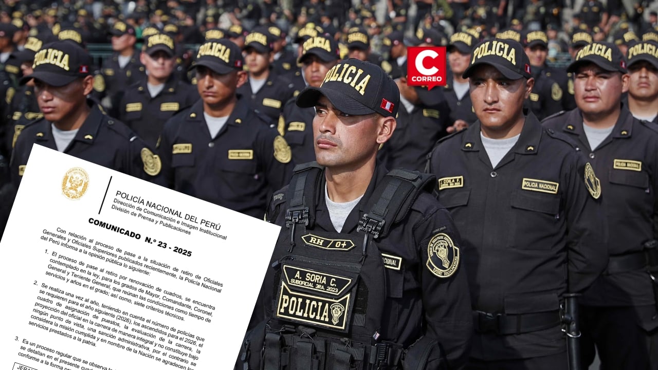 Pase a retiro en la PNP: institución destaca transparencia y cumplimiento estricto de la normativa. Composición: Diario Correo.