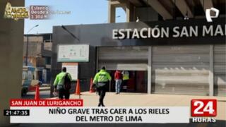 San Juan de Lurigancho: niño de 4 años grave tras caer a rieles del tren en la estación San Martín (VIDEO)