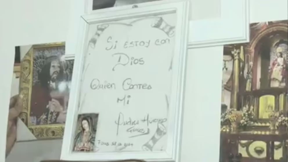 Objetos encontrados en la celda de Andrés Hurtado.