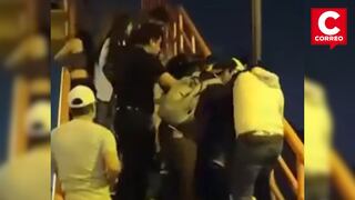 Los Olivos: Joven estudiante es lanzado desde puente peatonal por presuntos delincuentes