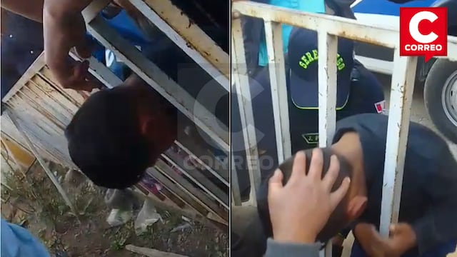 Niño queda atrapado entre rejas de un puesto de salud, en Huancayo