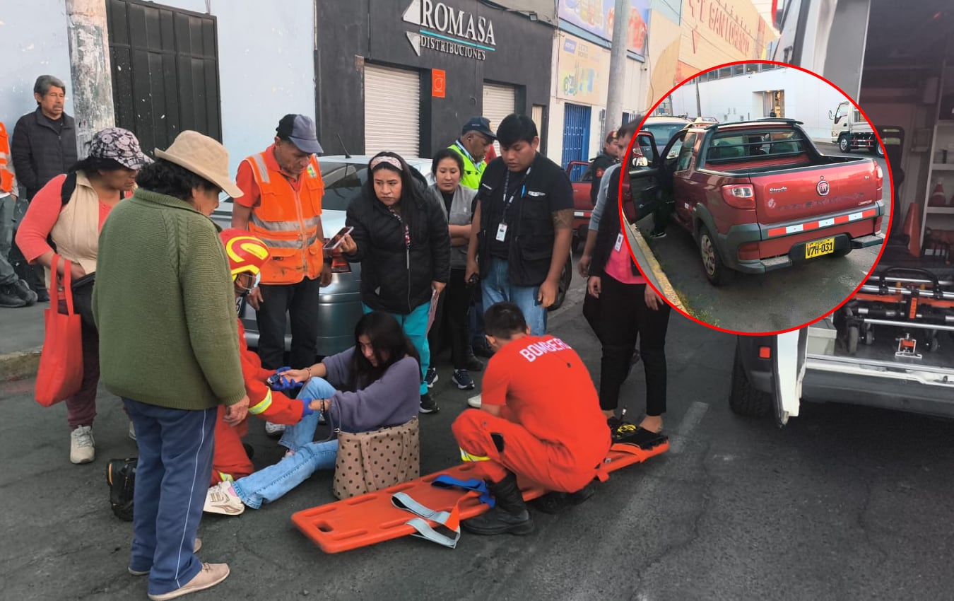 Accidente de tránsito ocurrió este viernes 28 de agosto en el Cercado de Arequipa. Foto: Serenazgo MPA.