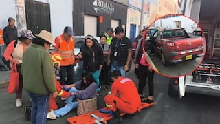 Universitaria es atropellada por camioneta en el Cercado de Arequipa