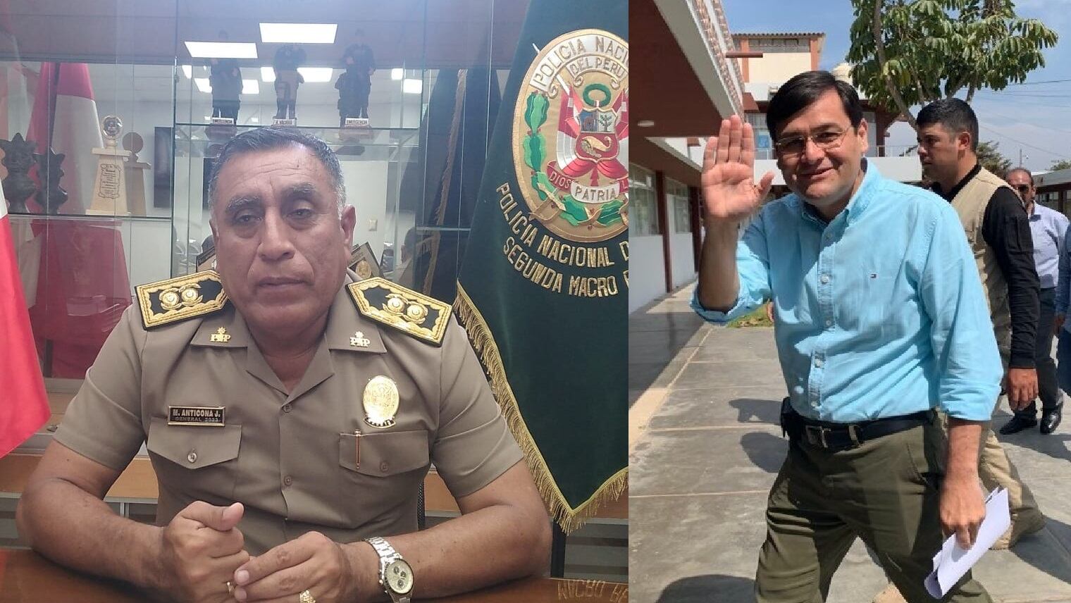 Jorge Pérez dice que va a “pedir la presencia de los militares”; y Oficial PNP Marlon Anticona responde que “el responsable del orden interno es la Policía”