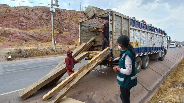Juliaca: Serfor decomisa más de 4 mil pies tablares de madera ilegal