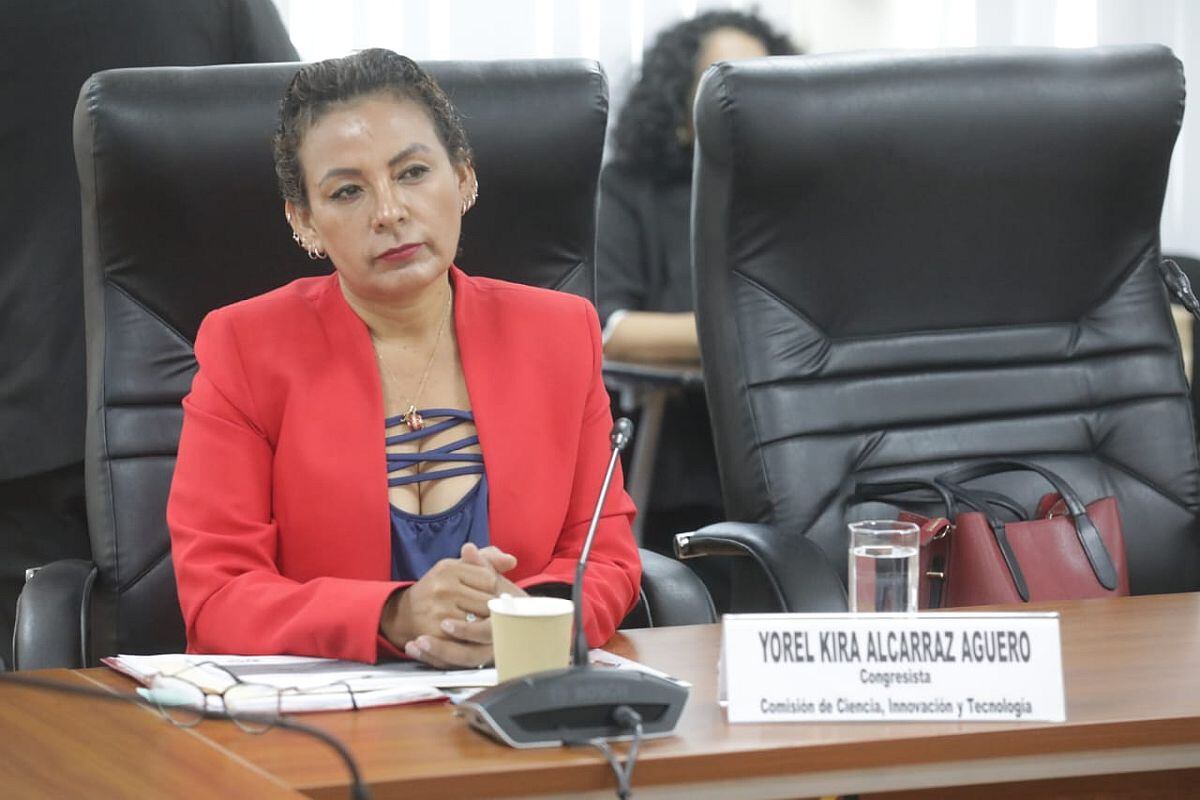 Kira Alcarraz fue cuestionada por decir palabras ofensivas contra la madre del legislador Juan Carlos Lizarzaburu. (Foto: Congreso)