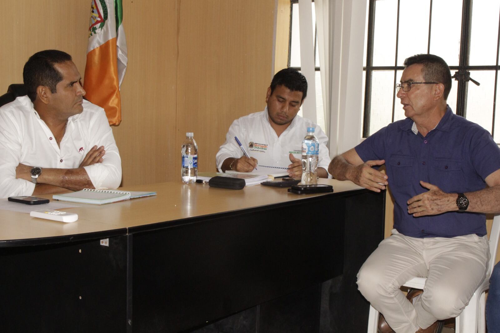 El alcalde de la provincia de Morropón,  Richard Baca Palacios, se reunió con el alcalde de Tambogrande, Segundo Meléndez, para analizar en la instalación de 11 puentes