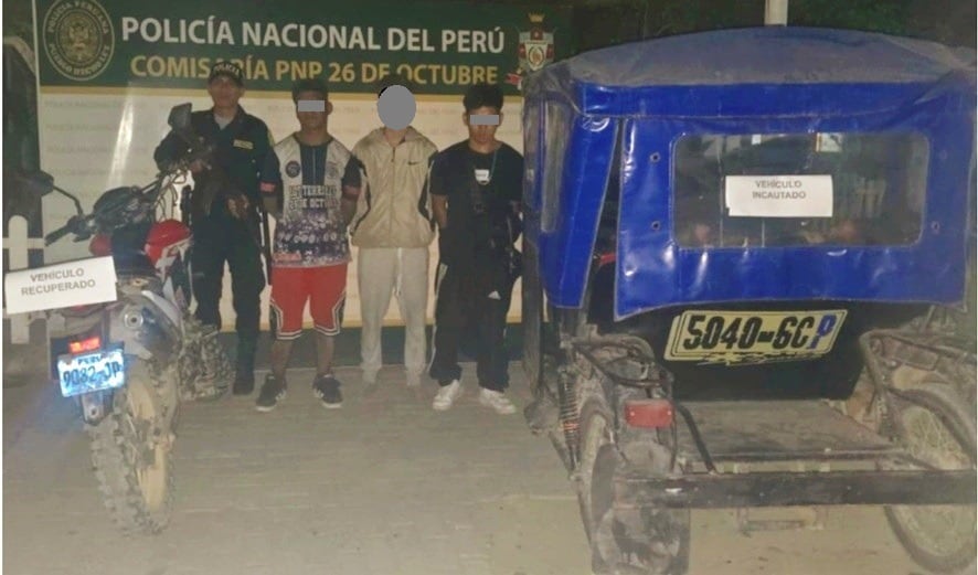 Detienen a presuntos integrantes de banda de roba motos en Piura
