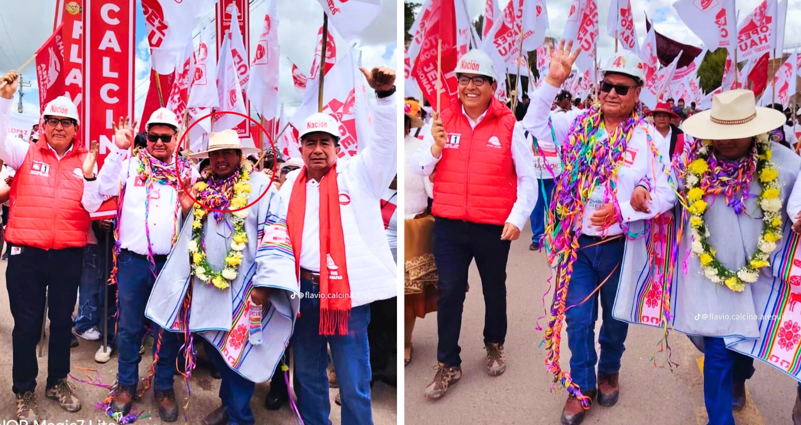 Alcalde de Majes en actividad política de Alfonso López Chau, en Puno. Foto: Flavio Clacina, candidato.