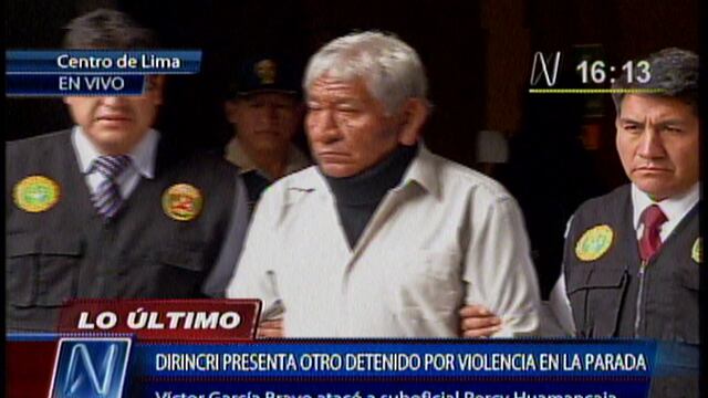 Policía presenta a sujeto que atacó a suboficial Huamancaja