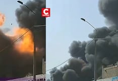 Voraz incendio en fábrica de insumos químicos en SJL moviliza a varias unidades de Bomberos