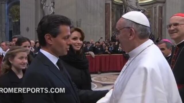 Princesa Letizia y la 'Gaviota' saludan al papa