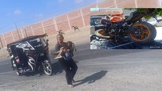 Tráiler aplasta a motociclista y su hija de 5 años sobrevive en Chiclayo