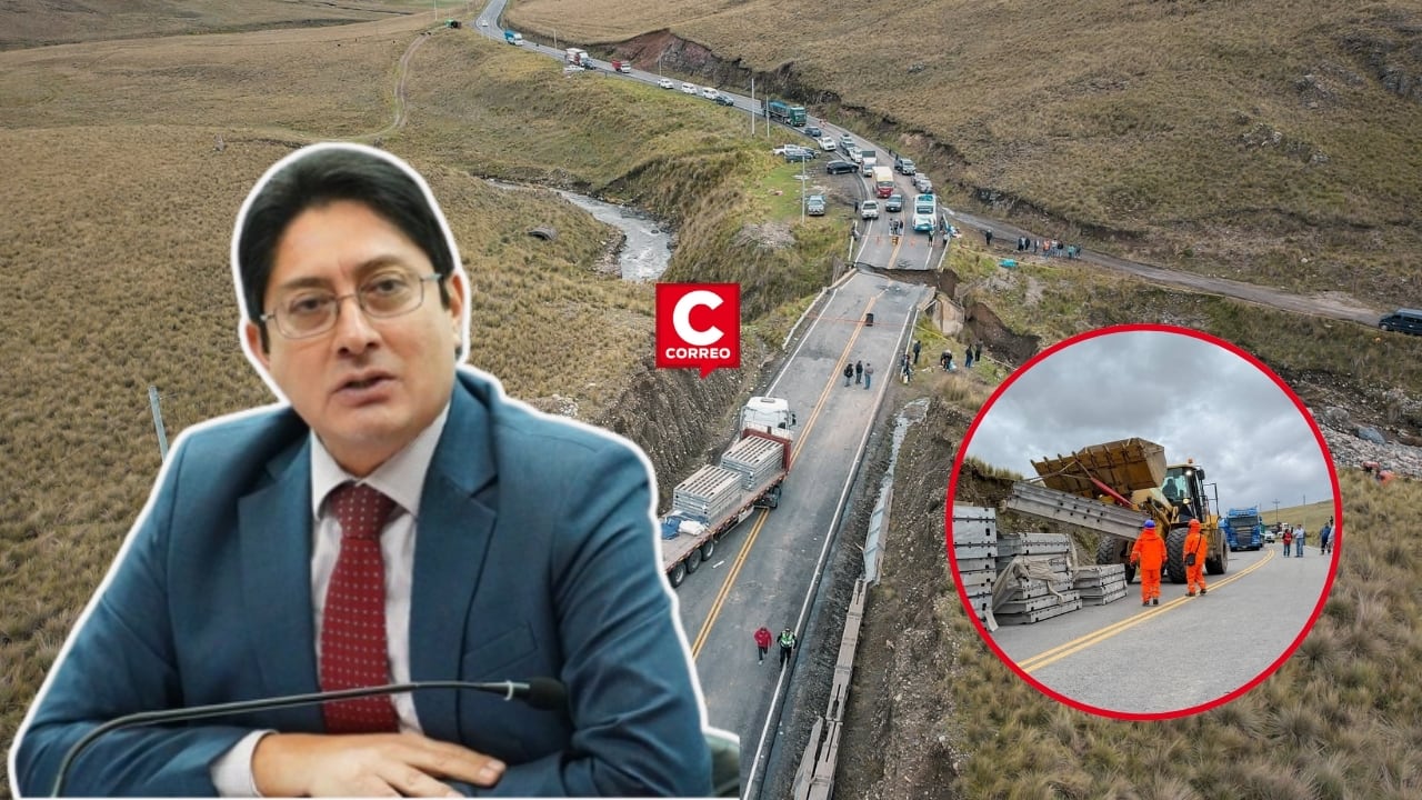 Viceministro de Transportes anuncia puente modular en Cátac para restablecer tránsito en carretera Pativilca-Huaraz. Composición: Diario Correo.