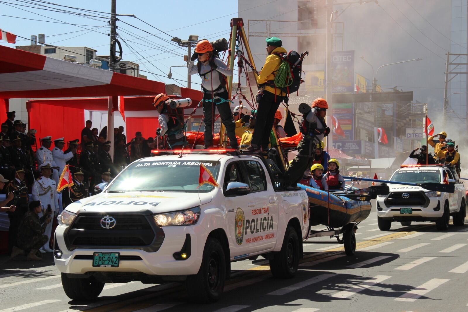Gran Parada Cívico Militar en Arequipa por el 204.º Aniversario de la Independencia del Perú. Foto: GEC.