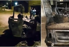 Chincha: dos mototaxis calcinadas por atentado criminal en Cruz Blanca